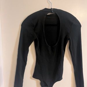 Abercrombie & Fitch Black Keyhole Long-Sleeve Bodysuit